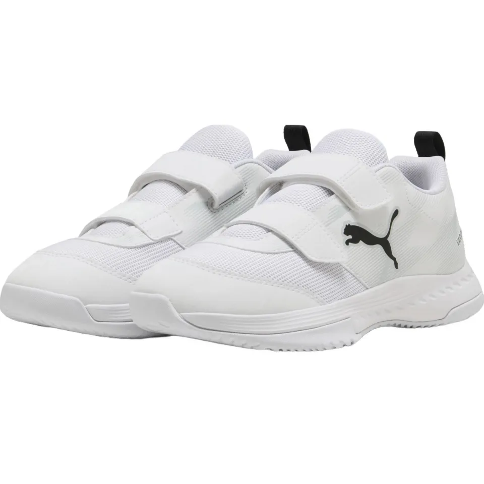 Puma Varion 3 V junior imitatieleren voetbalschoenen - wit/zwart, foto 4