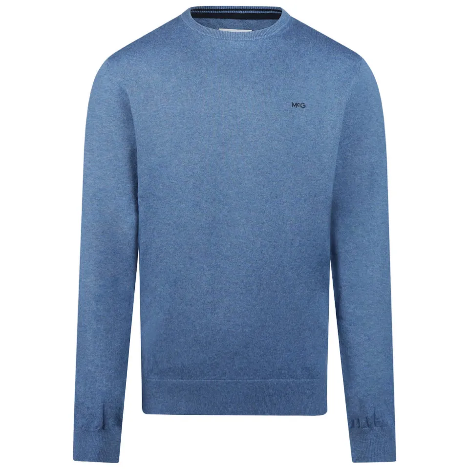 McGregor katoenen regular fit gebreide trui - vintage blue, foto 3