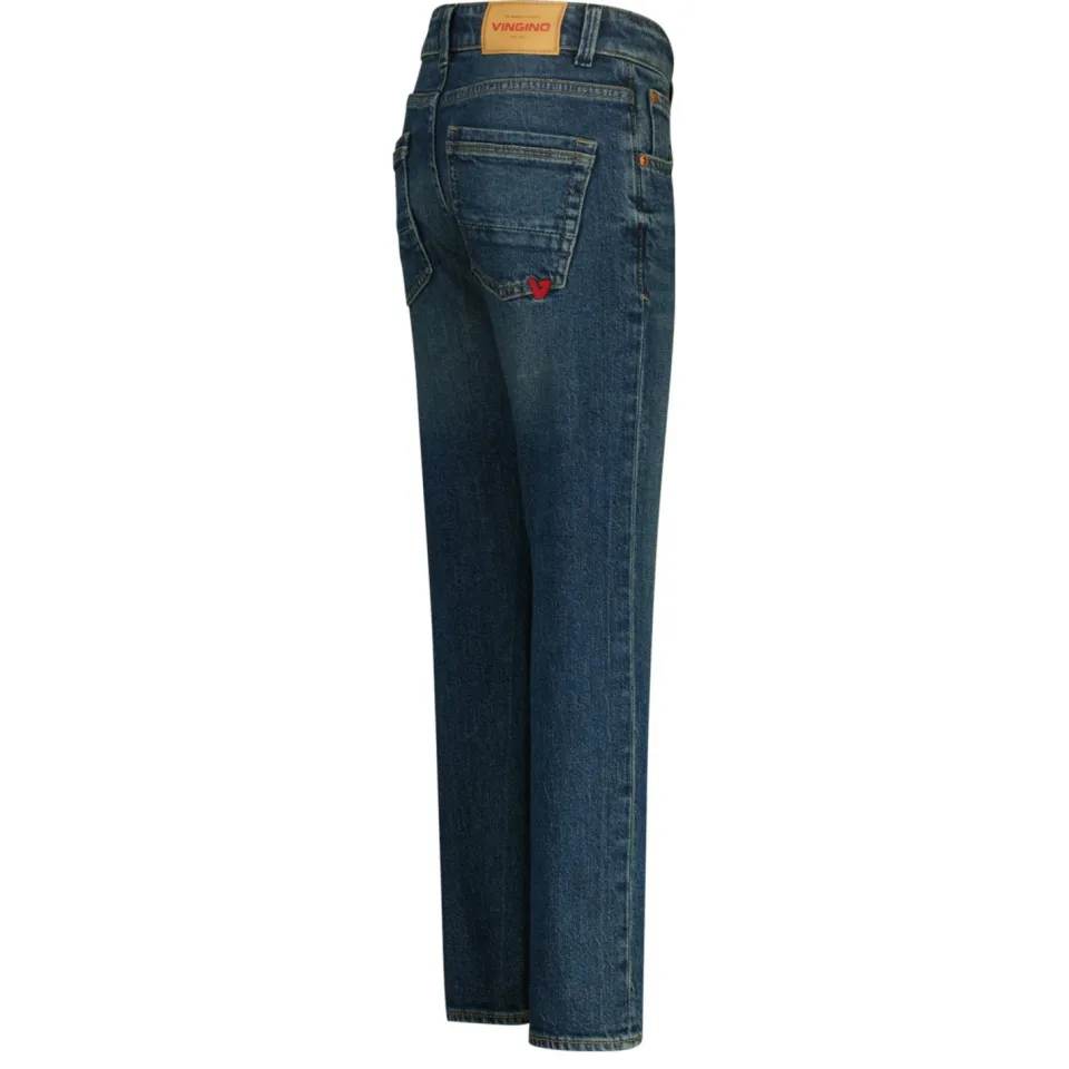 Vingino waist slim fit jeans dark blue denim, foto 3