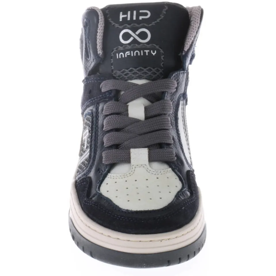 Hip leren sneakers donkerblauw, foto 6