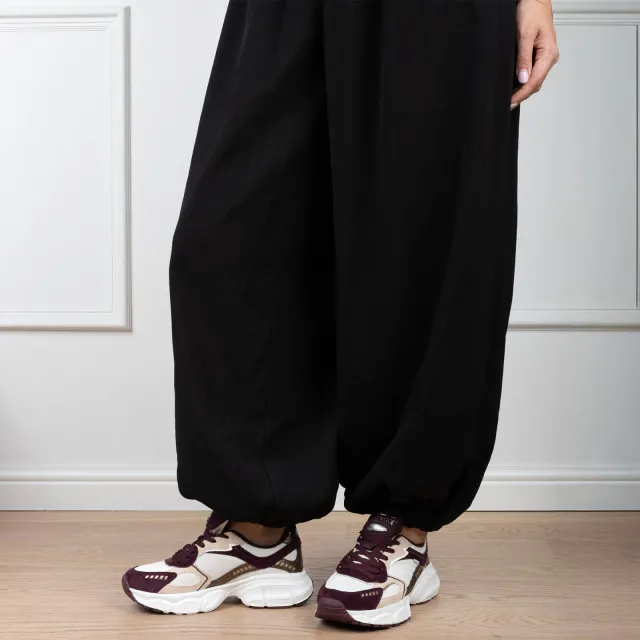 POSH by Poelman Lise chunky imitatieleren sneakers - bordeaux/wit, foto 5