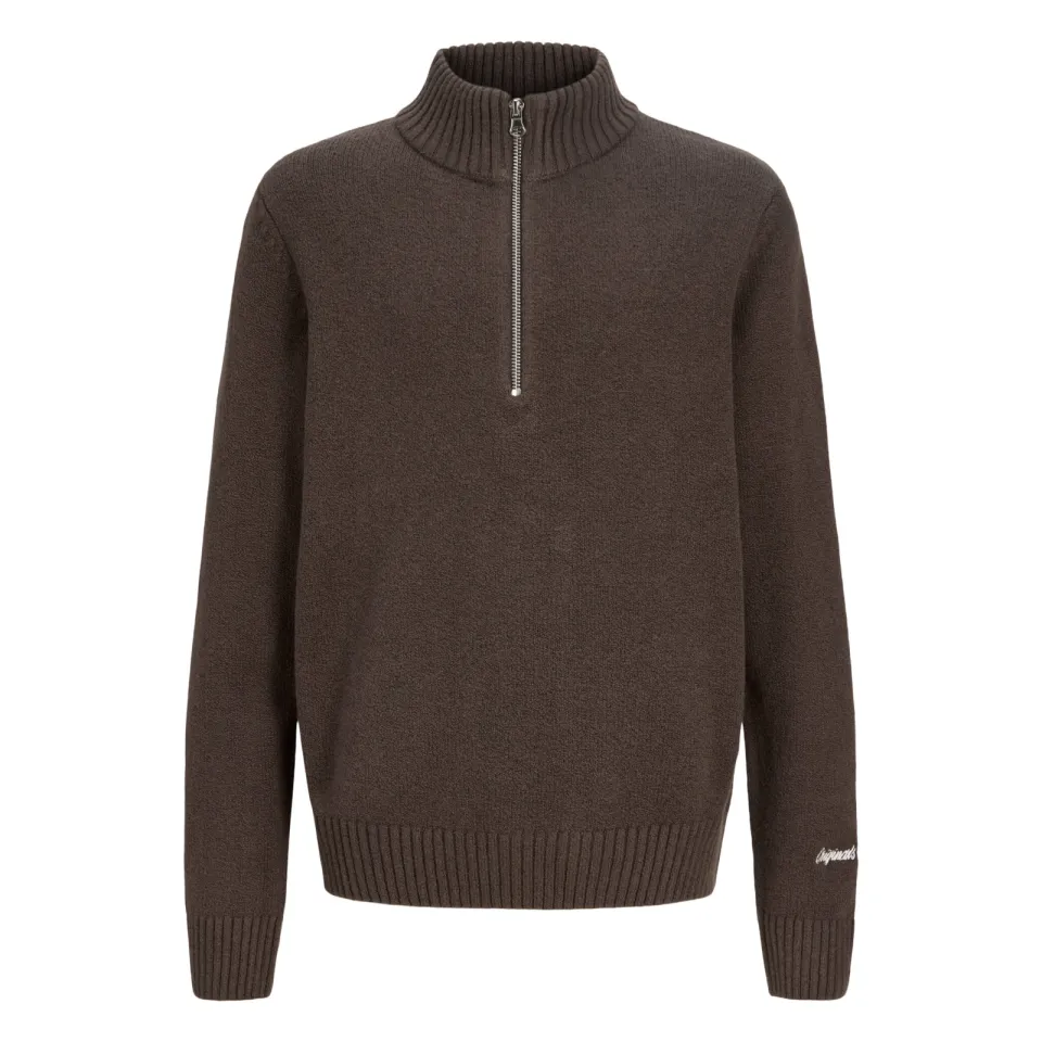 Jack & Jones JUNIOR gebreide trui met borduursels - donkerbruin, foto 2