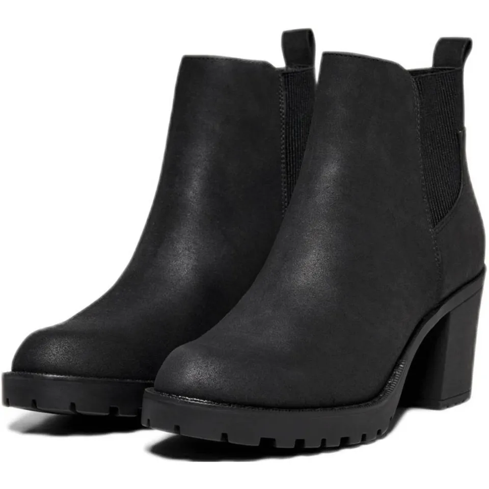Only Onlbarbara chelsea boots met blokhak - zwart, foto 3