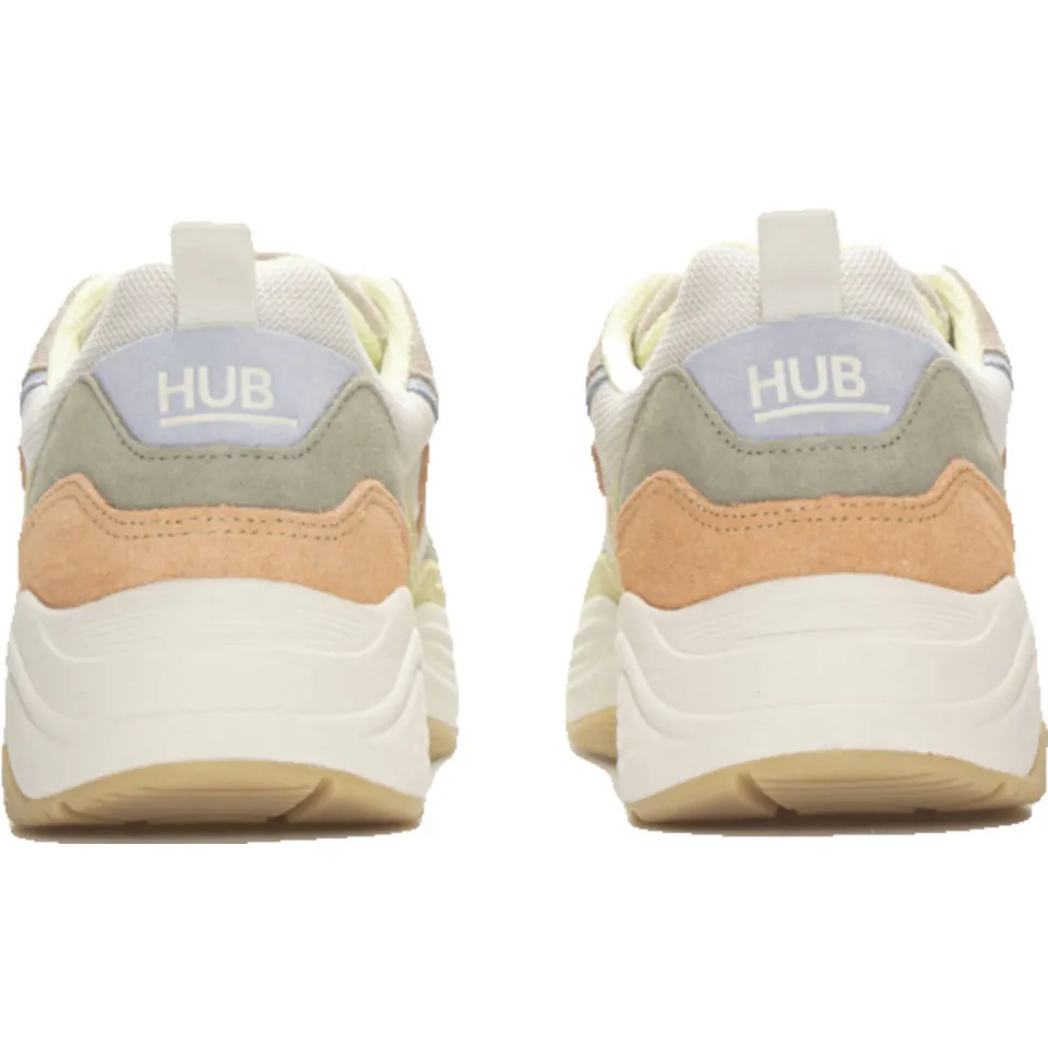 Hub Glide chunky sneakers beige/ecru/groen, foto 4