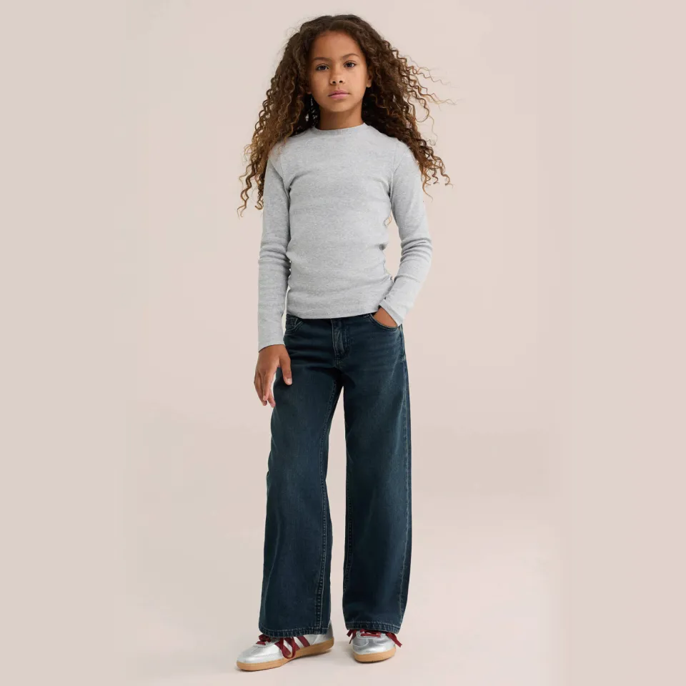 WE Fashion Blue Ridge wide leg jeans - donkerblauw Zwartblauw