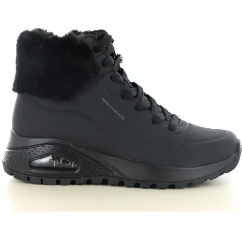 Skechers Uno Rugged halfhoge sneaker zwart