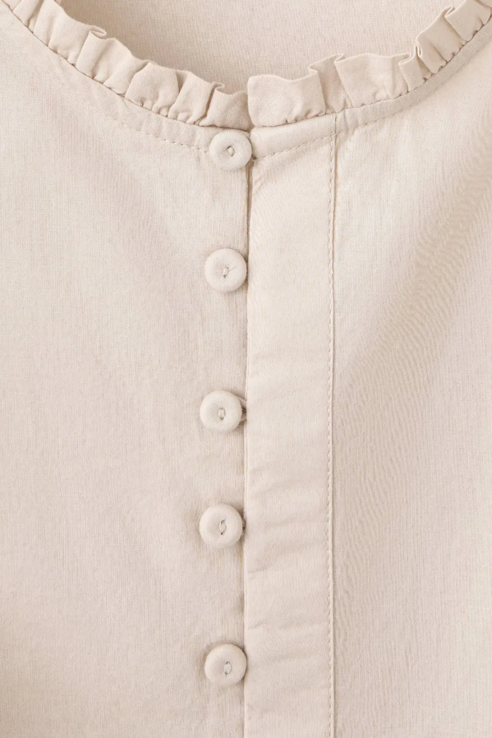 Mango Teen blousetop met ruches beige, foto 5