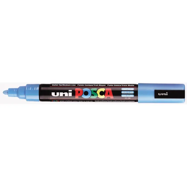 Posca marker met conische punt schrijfdikte medium lichtblauw