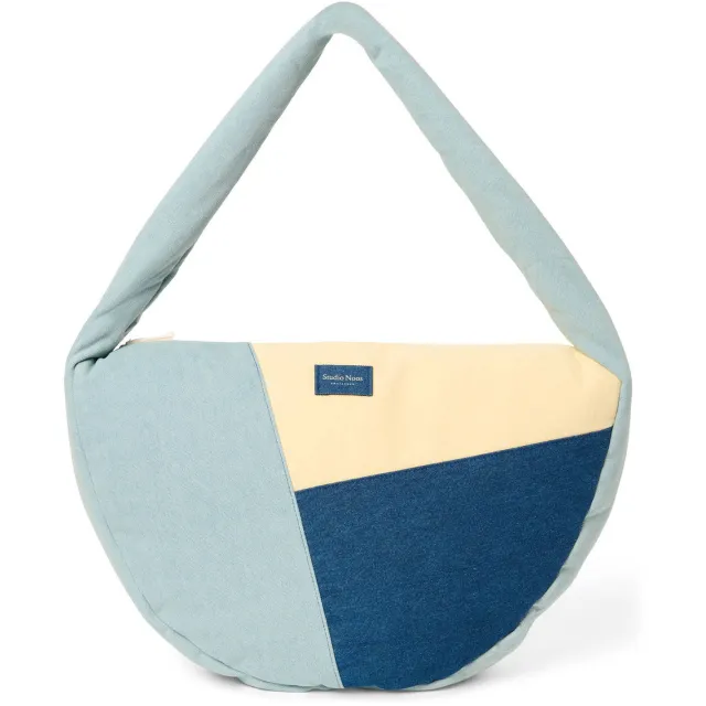 Studio Noos denim crossbody tas Patchwork blauw