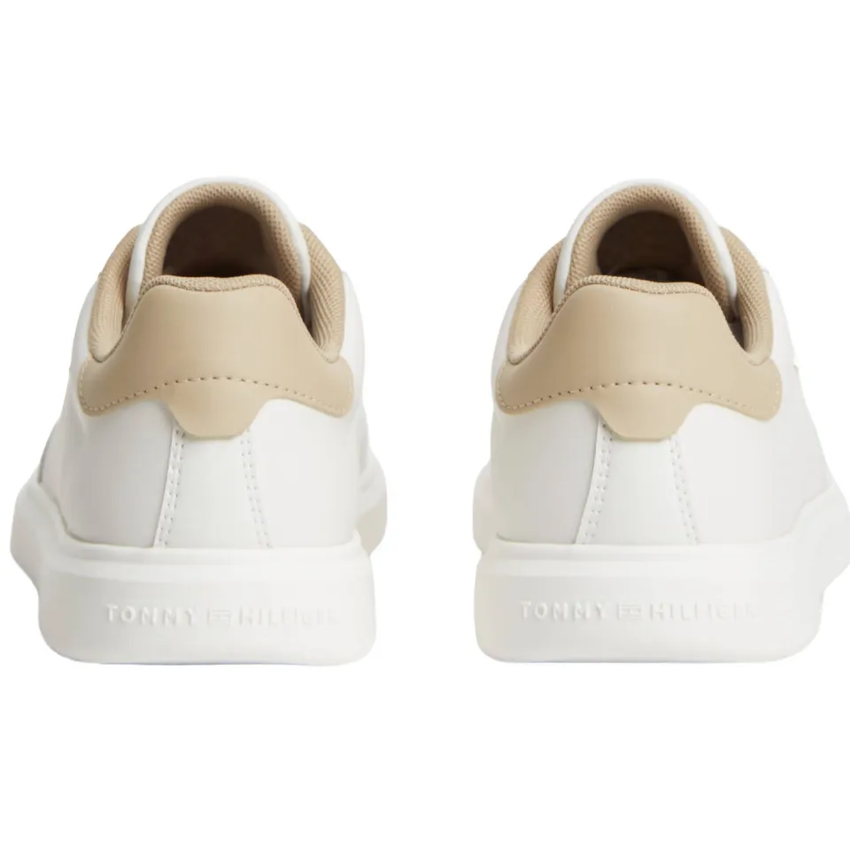 Tommy Hilfiger leren sneakers - wit/beige, foto 5