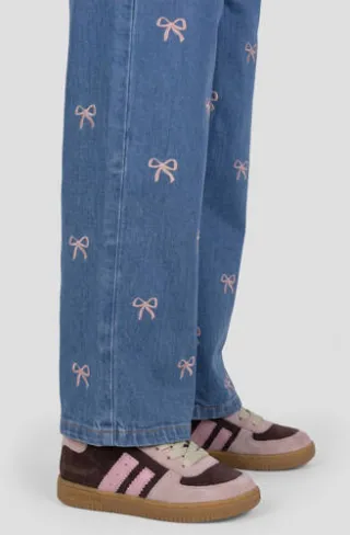 Orange Stars wide leg jeans met print - lichtblauw, foto 4