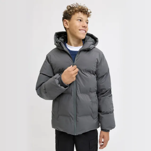 Jack & Jones gewatteerde winterjas grijs, foto 2