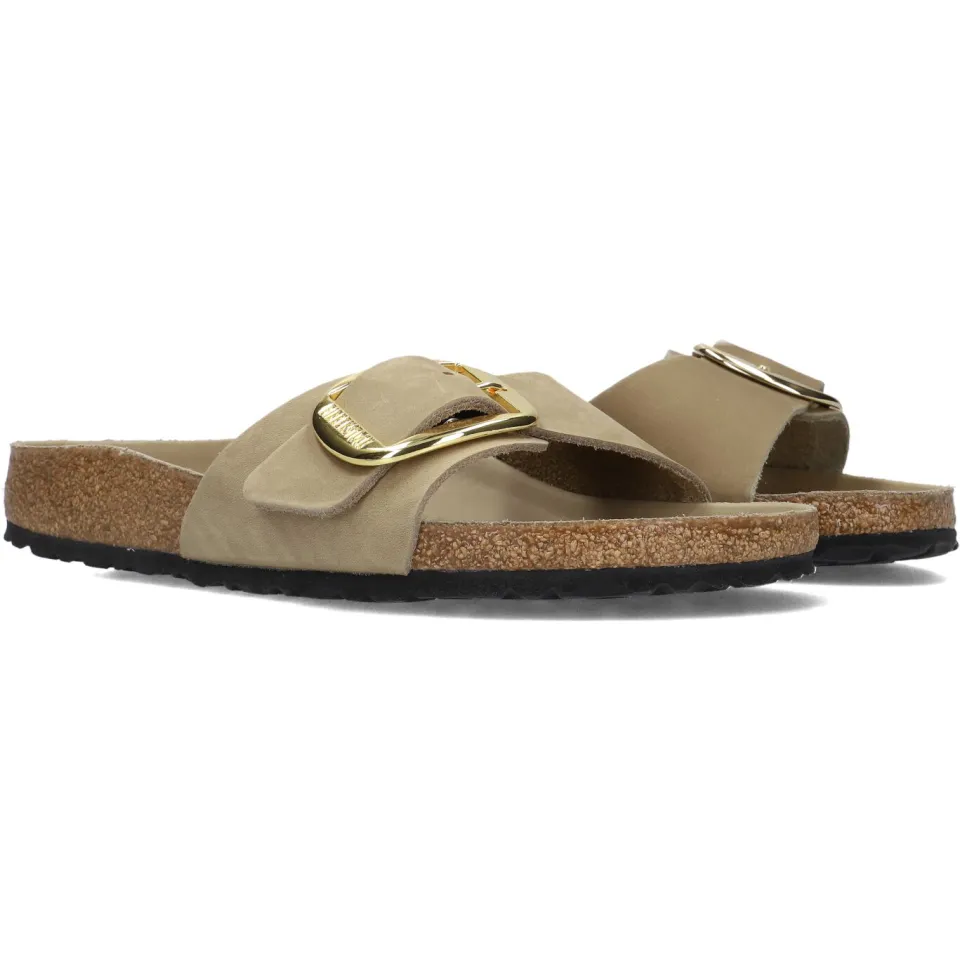 Birkenstock Madrid Big Buckle slippers beige, foto 4