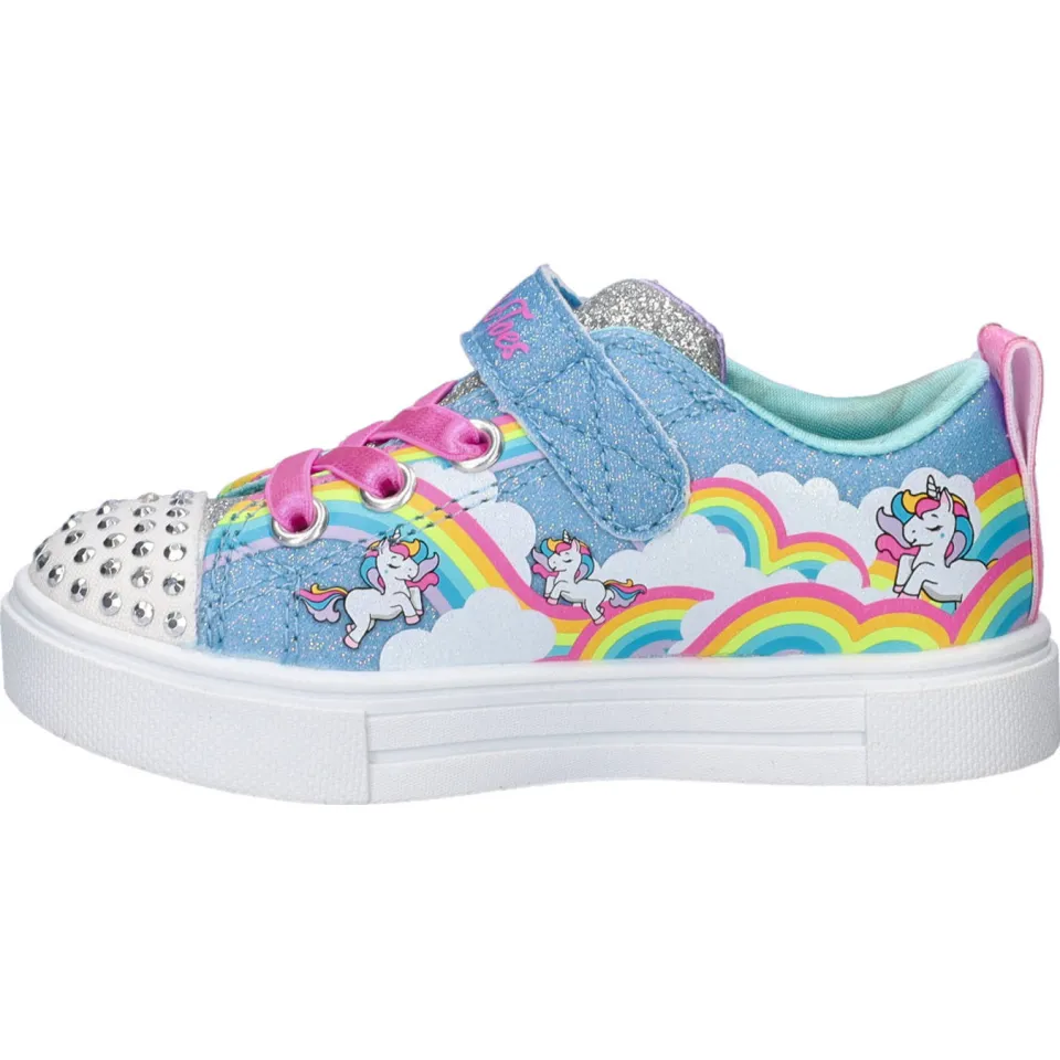 Skechers sneakers met lichtjes blauw/roze, foto 5