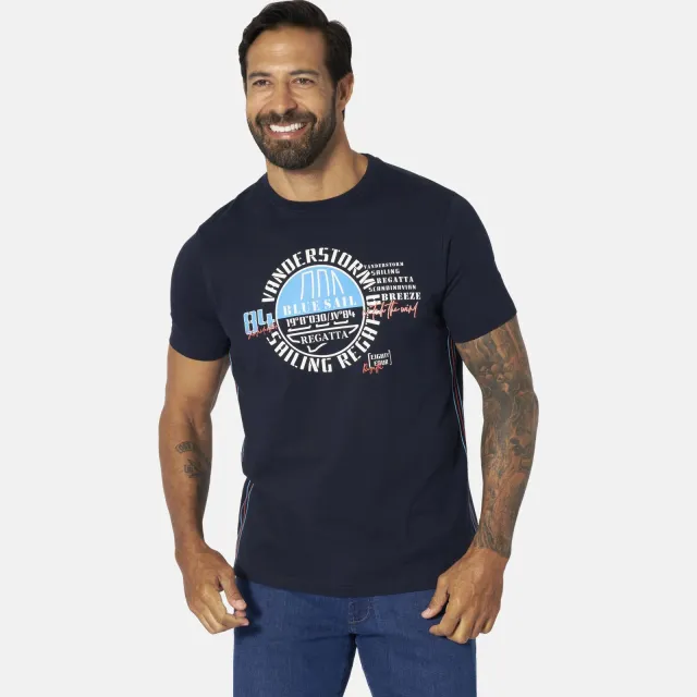 Jan Vanderstorm Ulfert T-shirt donkerblauw