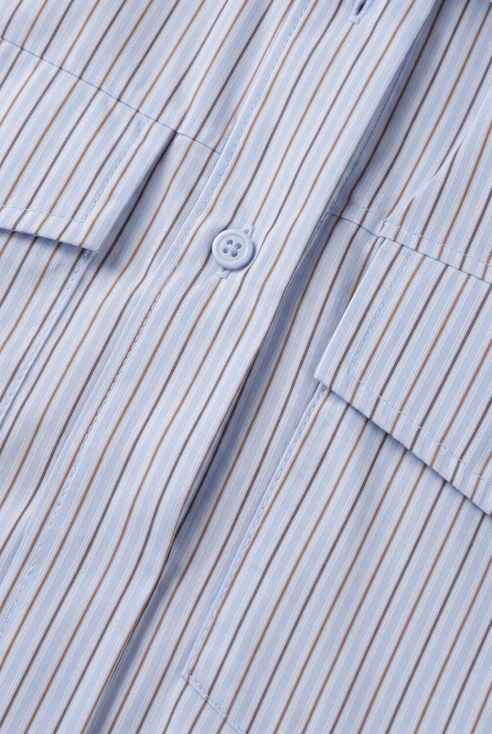 Notre-V Nv-irma blouse lichtblauw gestreept, foto 6