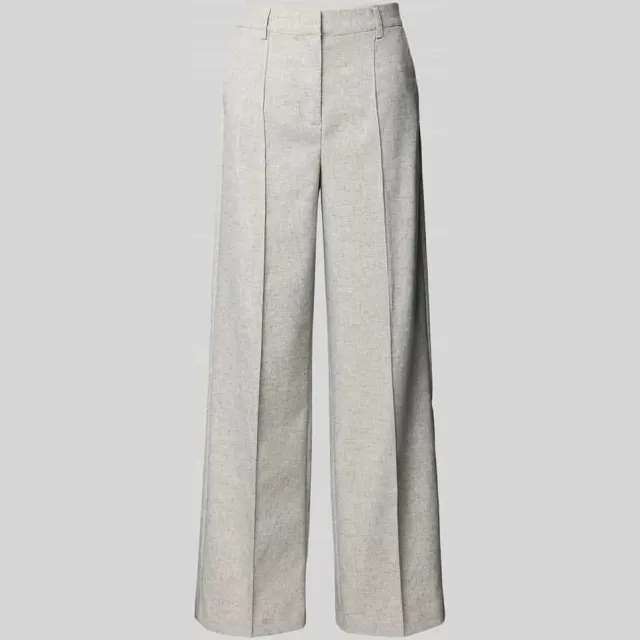 Yas Broek met linnengehalte en lengtenaden model 'RIU' lichtgrijs, foto 2