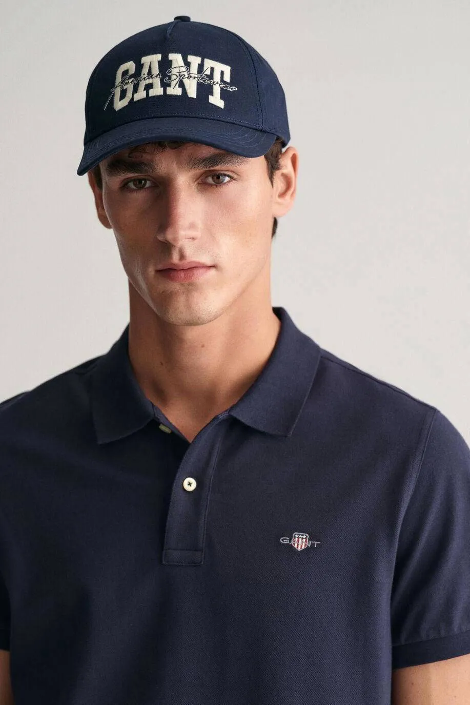 Gant regular fit polo Shield met logo evening blue, foto 3