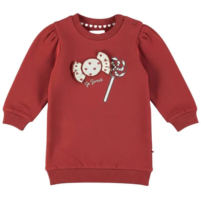 Dirkje sweatjurk rood, foto 2