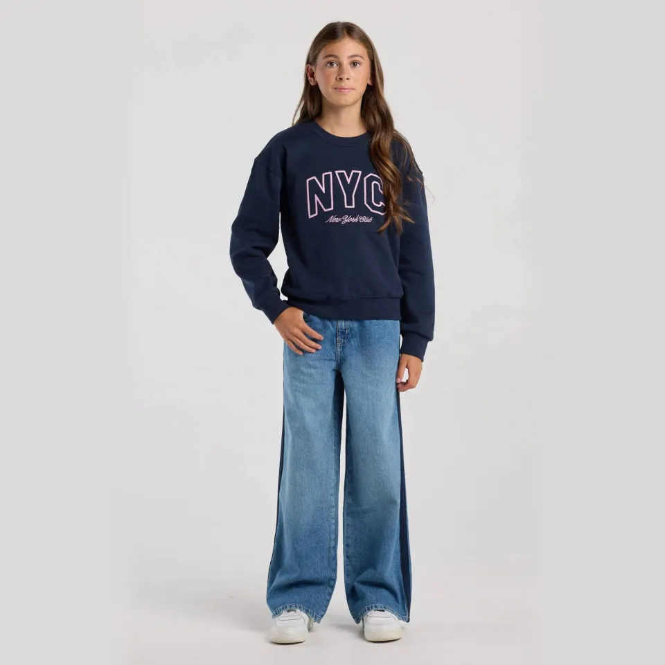 America Today wide leg jeans - medium blue denim