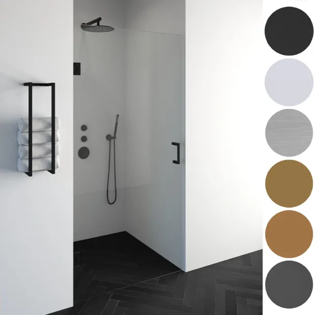Sanitop BRAUER Void nisdeur helder glas 90x200 omkeerbaar incl. glascoating PVD goud geborsteld