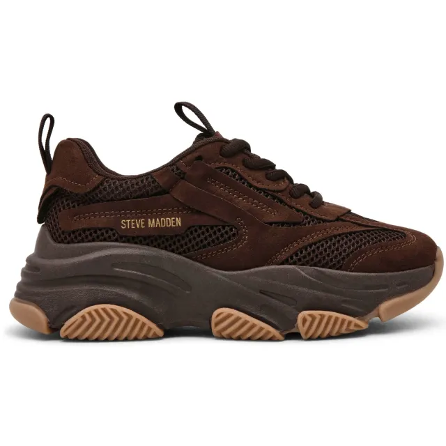 Steve Madden chunky suèdelook sneakers - donkerbruin