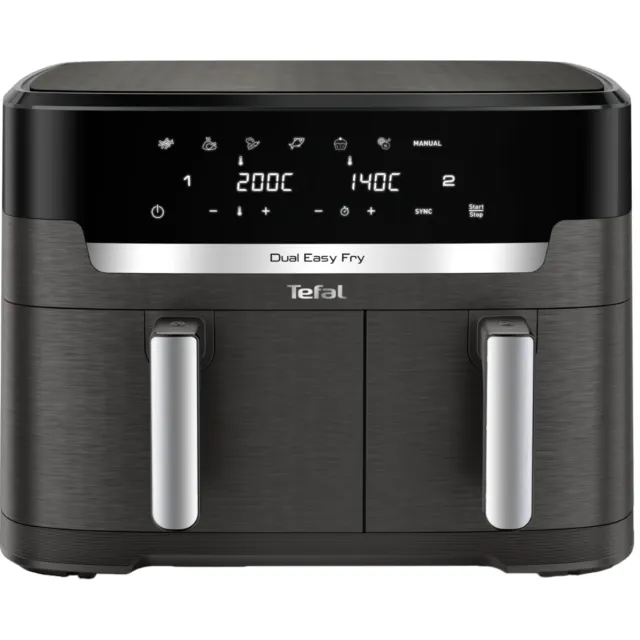 Tefal Ey942h Dual Easy Fry Xxl - Heteluchtfriteuse Grijs 11 L 1700 W Aantal Frituurmanden: 2