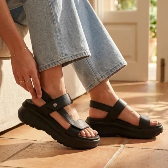 Panama Jack Panama Jack Noor B1 Sandalen zwart Leer