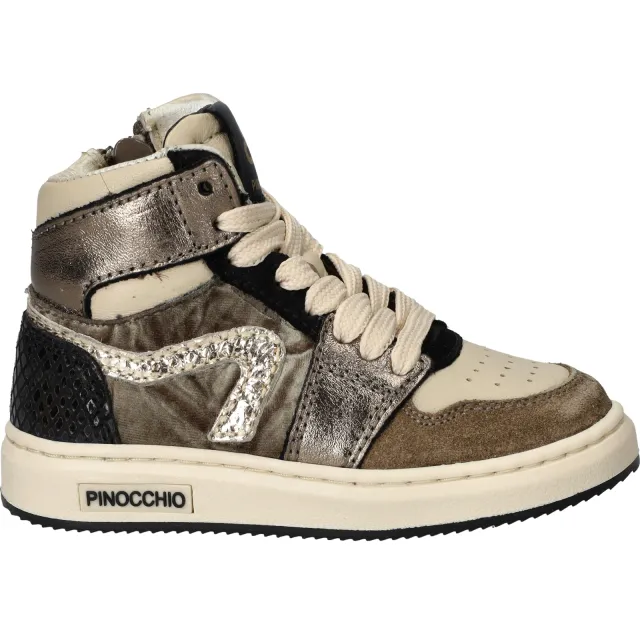 Pinocchio P1765 hoge sneakers taupe
