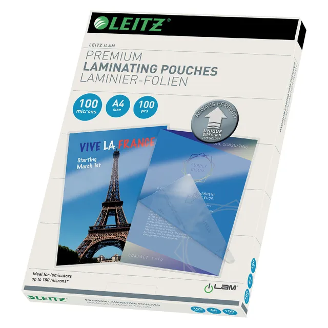 Leitz Lamineerhoes leitz ilam a4 2x100micron 100 stuks