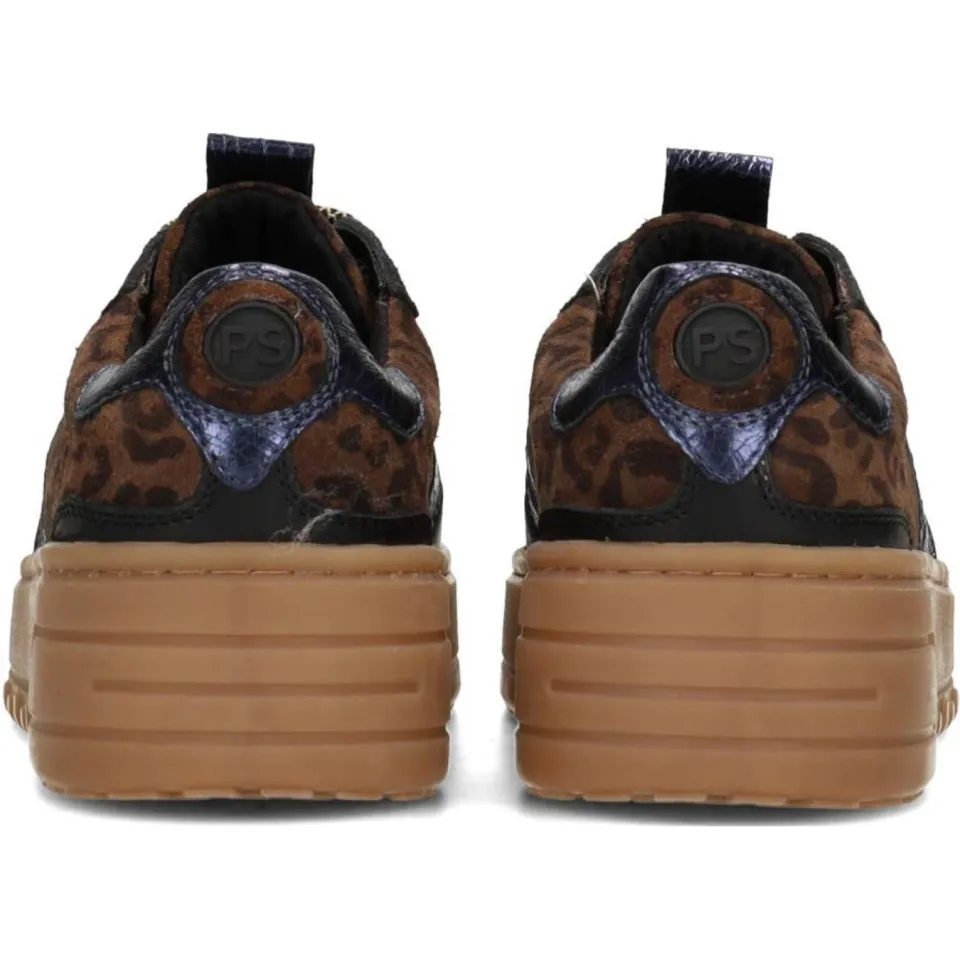 Poelman Anemone leren sneakers zwart/panter, foto 4
