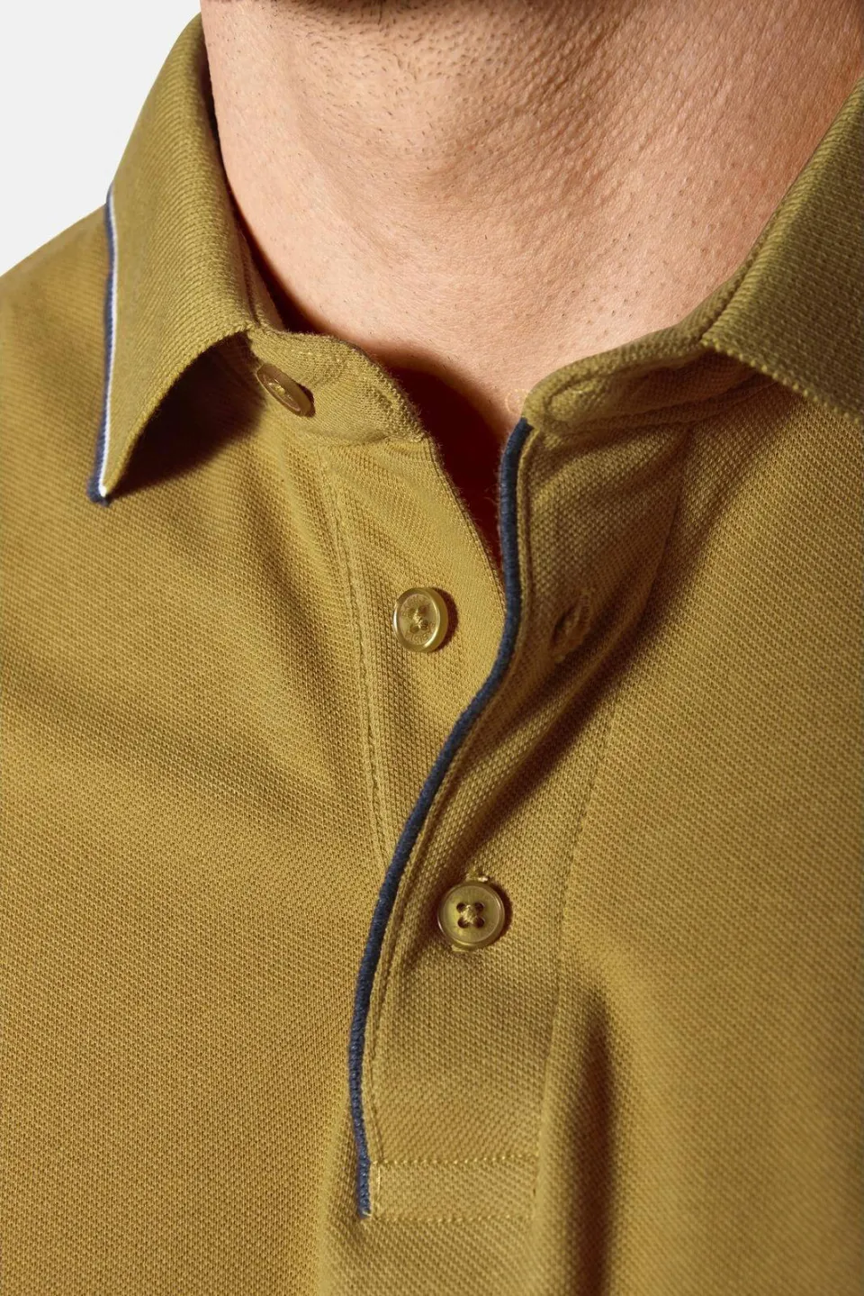 Babista regular fit polo Plus Size - oker, foto 5