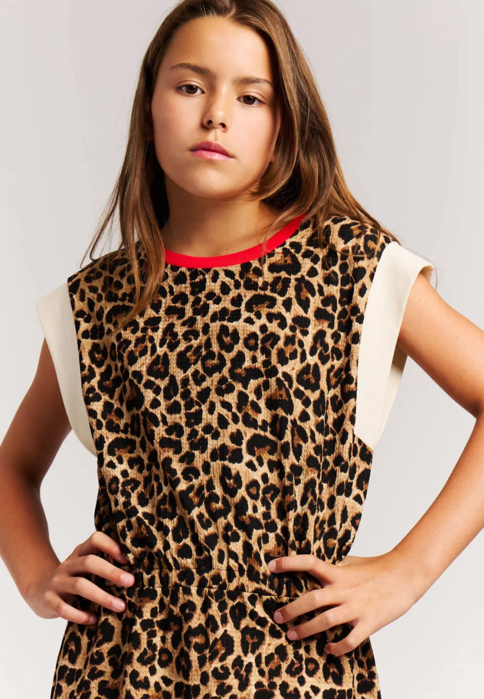 Protest PRTSilly JR zomerjurk met panterprint bruin, foto 4