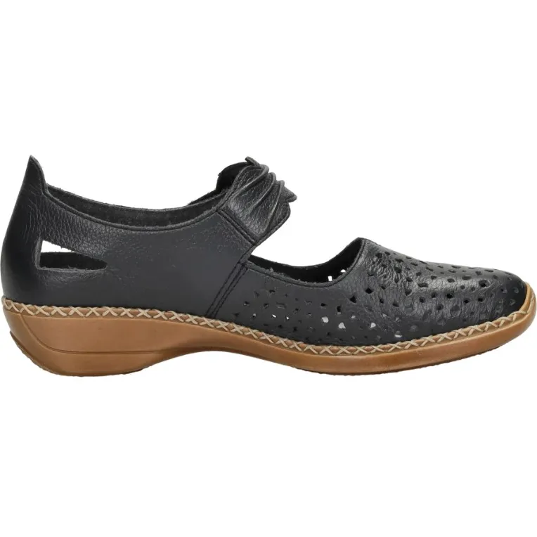 Rieker ballerina zwart Blauw