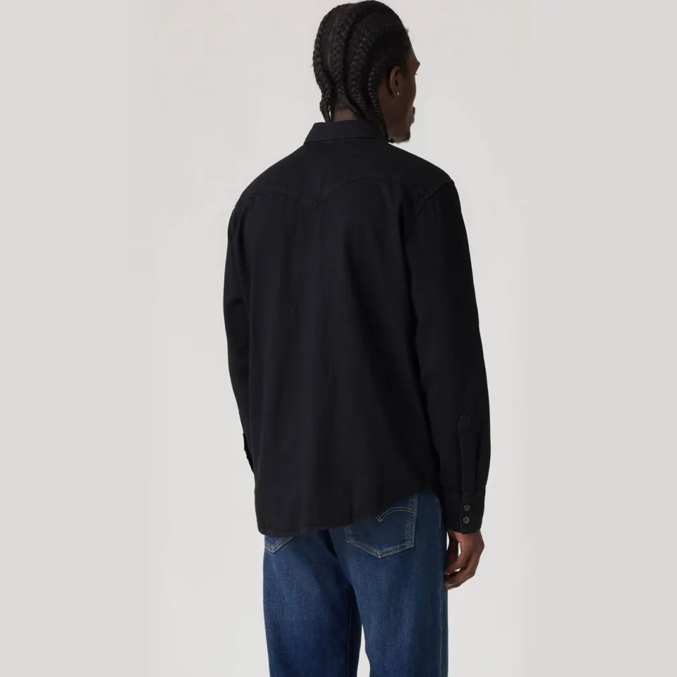 Levi's regular fit denim overhemd Barstow Western marble black, foto 4
