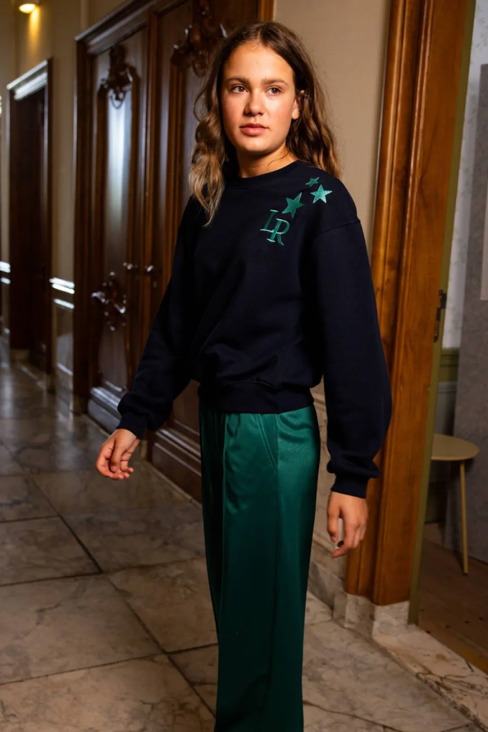 LOOXS 10sixteen rechtvallende sweater met borduursels - donkerblauw, foto 5