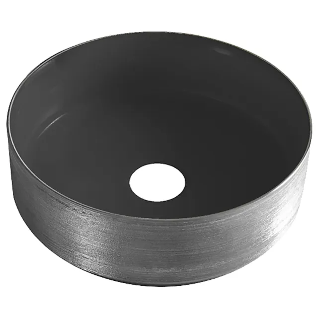 Boss & Wessing Waskom BWS Dink 36x36 Cm Rond Gunmetal / Mat Zwart