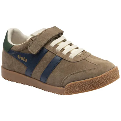 Gola Elan suède sneakers - kaki/donkerblauw/donkergroen, foto 4