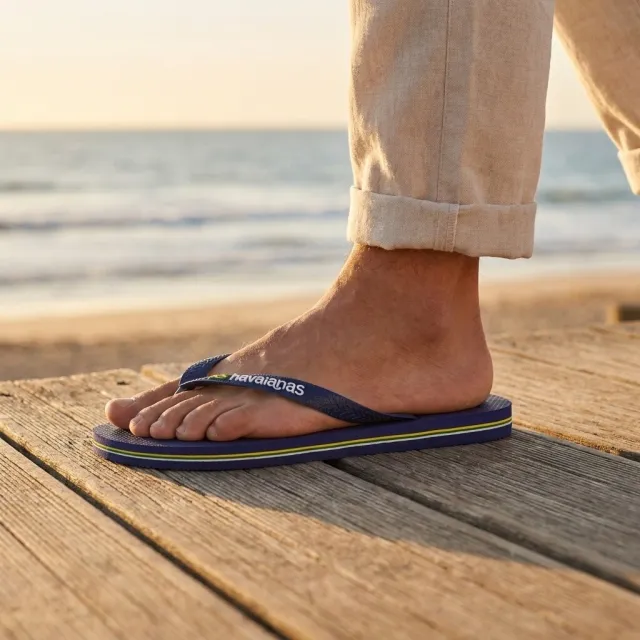 Havaianas Brasil Slippers blauw Rubber