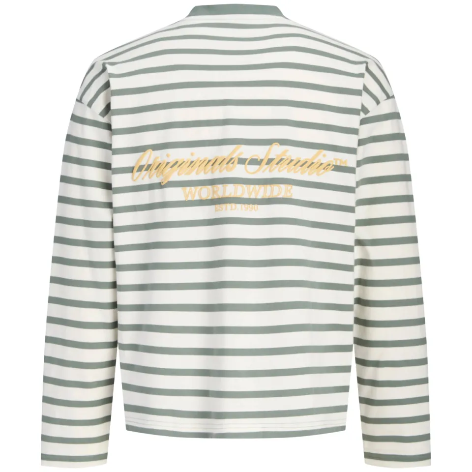 Jack & Jones oversized gestreepte longsleeve groen, foto 5