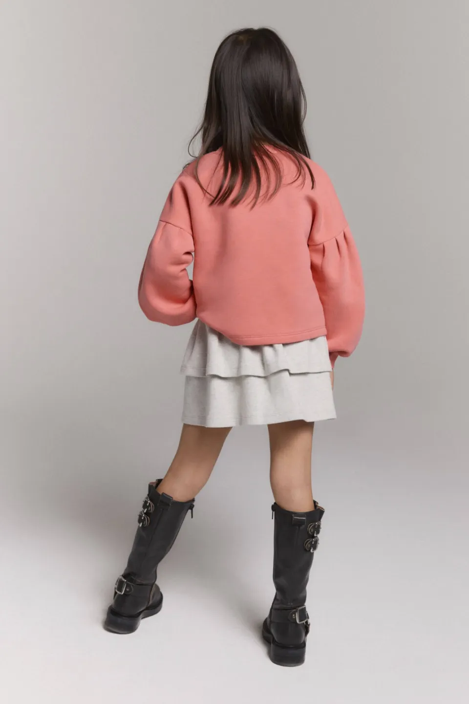 Alix The Label Alix Mini oversized sweater met logo - koraalrood, foto 4