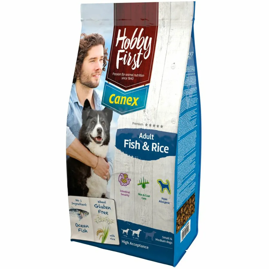 HobbyFirst Canex Adult vis en rijst hondenvoer