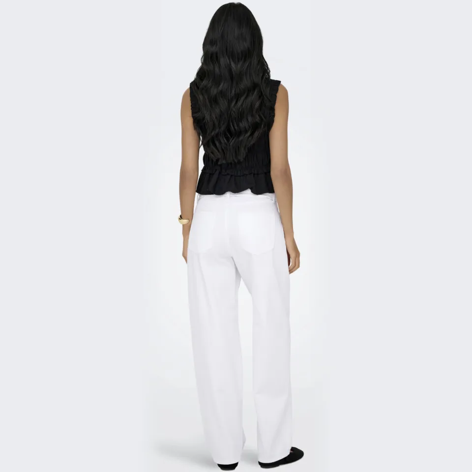 Only wide leg jeans - ecru, foto 3