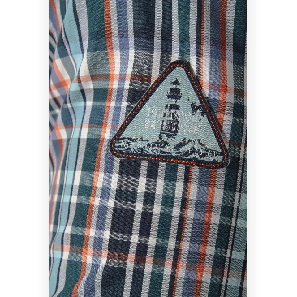 Jan Vanderstorm +FIT Collectie loose casual overhemd Plus petrol, foto 7