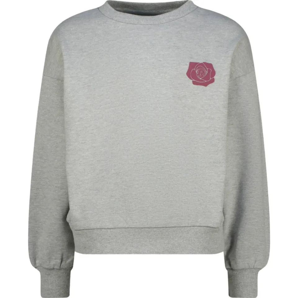Raizzed boxy sweater met backprint - grijs, foto 2