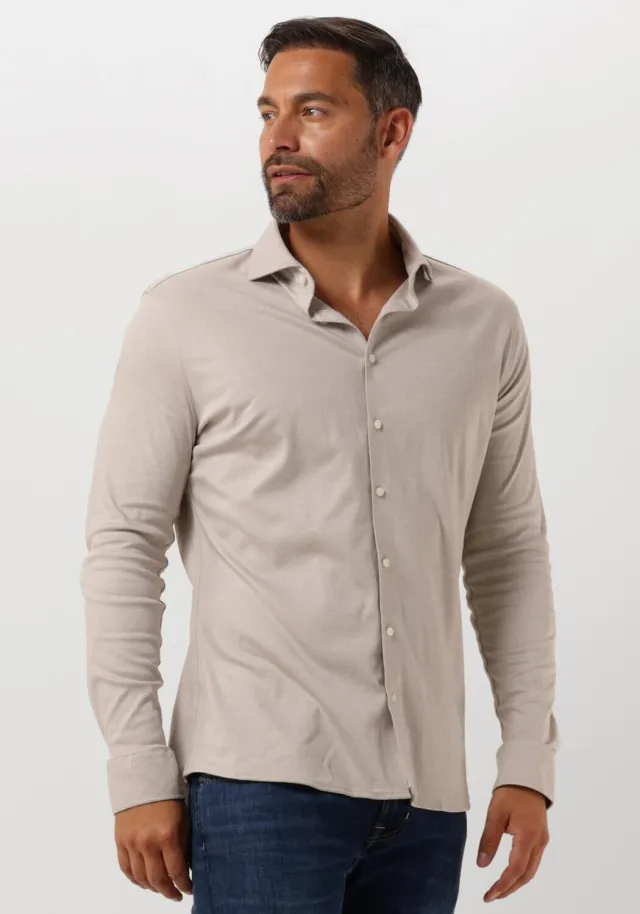 Desoto Essential Modern Fit jersey overhemd lichtbruin, foto 5