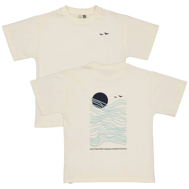 Levv Little t-shirt met backprint ecru, foto 2