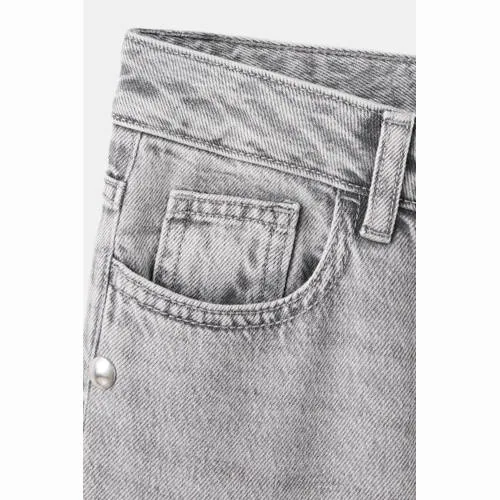 Mango TEEN wide leg jeans met studs - changeant grijs, foto 7