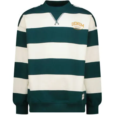 Vingino gestreepte sweater - donkergroen/wit Streep