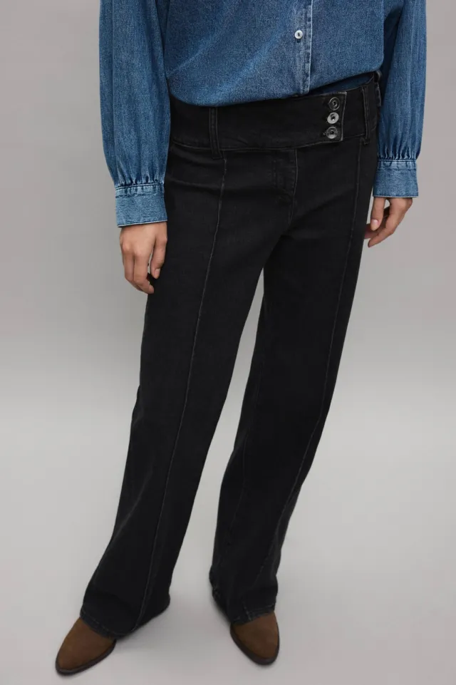 Mango TEEN wide leg jeans - changeant grijs